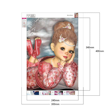 Cartoon Girl - Special Shaped Drill Diamond Paiting 30*40CM