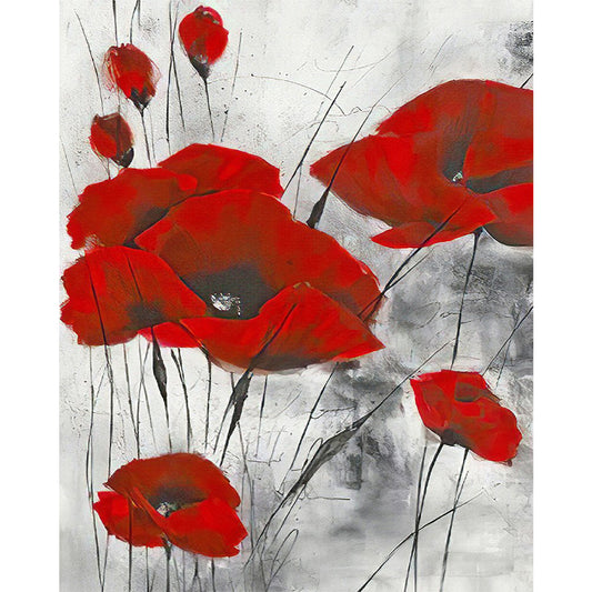 Red Poppy - 11CT Counted Cross Stitch 40*50CM