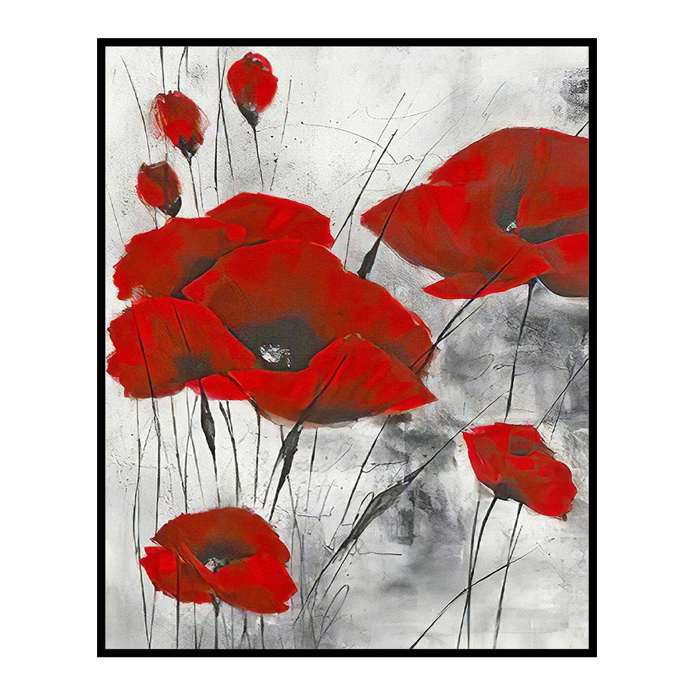 Red Poppy - 11CT Counted Cross Stitch 40*50CM