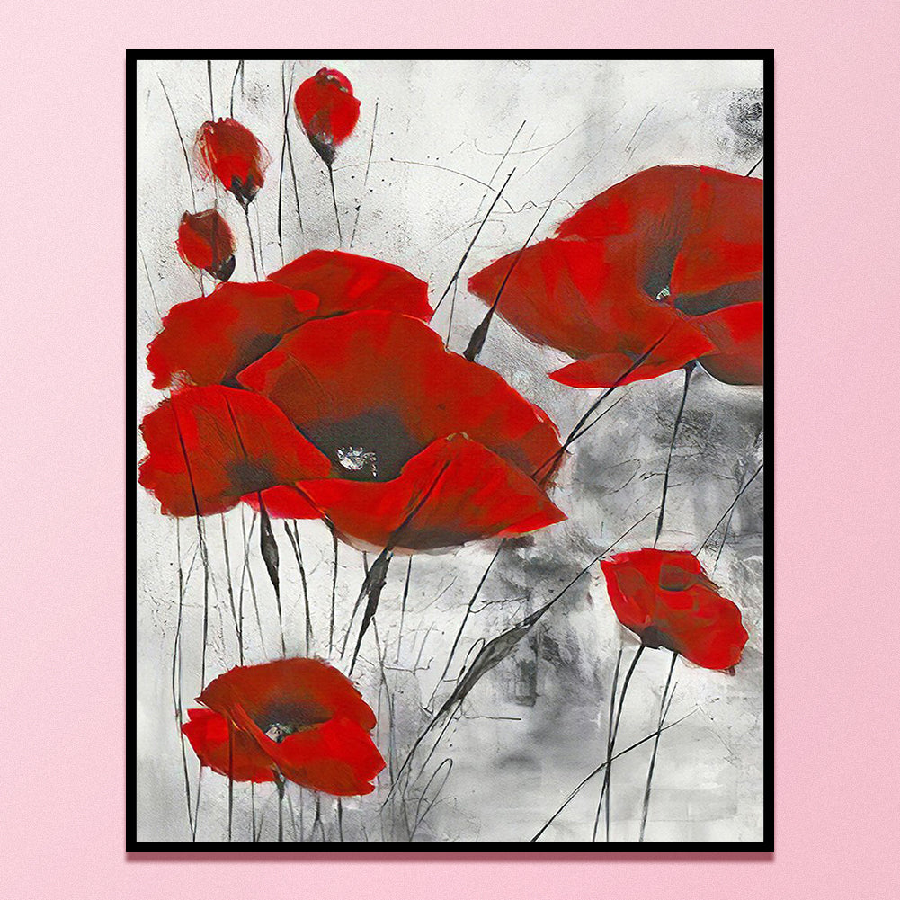 Red Poppy - 11CT Counted Cross Stitch 40*50CM