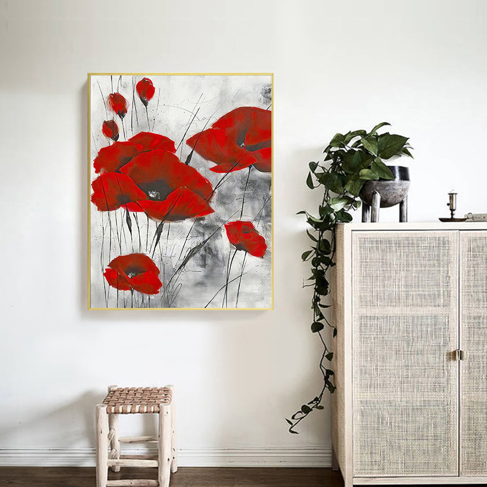 Red Poppy - 11CT Counted Cross Stitch 40*50CM