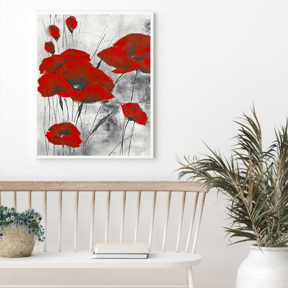 Red Poppy - 11CT Counted Cross Stitch 40*50CM
