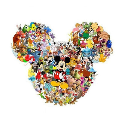 Cartoon Crowd - 11CT Counted Cross Stitch 40*40CM