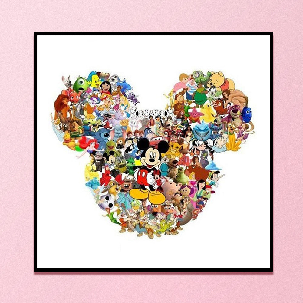 Cartoon Crowd - 11CT Counted Cross Stitch 40*40CM