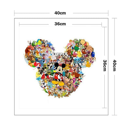Cartoon Crowd - 11CT Counted Cross Stitch 40*40CM