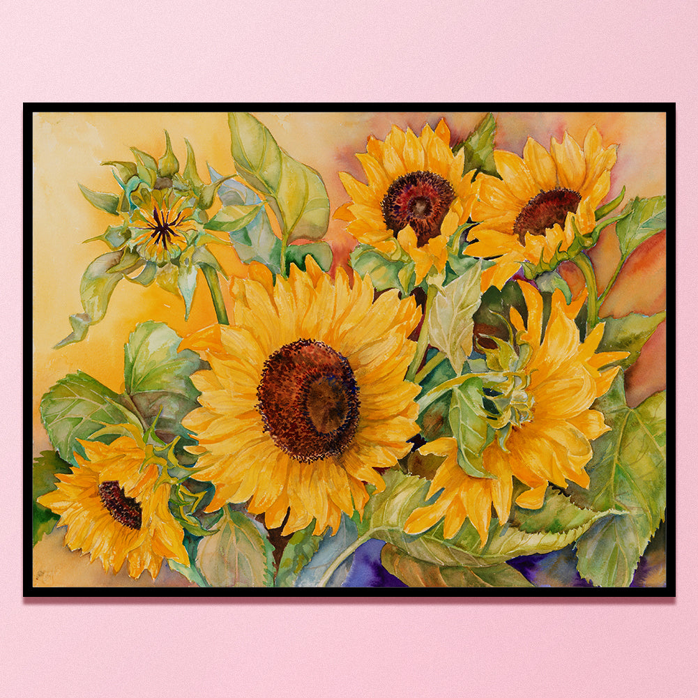 Sunflower - 11CT Stamped Cross Stitch 60*45CM