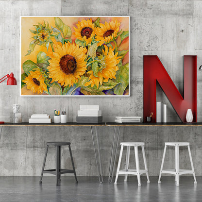 Sunflower - 11CT Stamped Cross Stitch 60*45CM