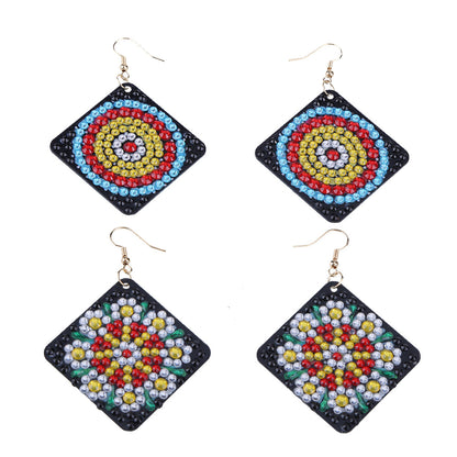 5D DIY Diamond Painting Earrings Kit Double-sided Drill Drop Earrings Gifts