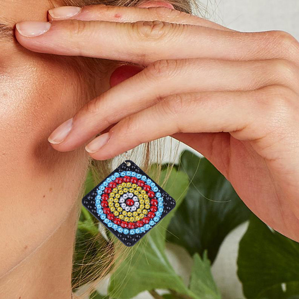 5D DIY Diamond Painting Earrings Kit Double-sided Drill Drop Earrings Gifts