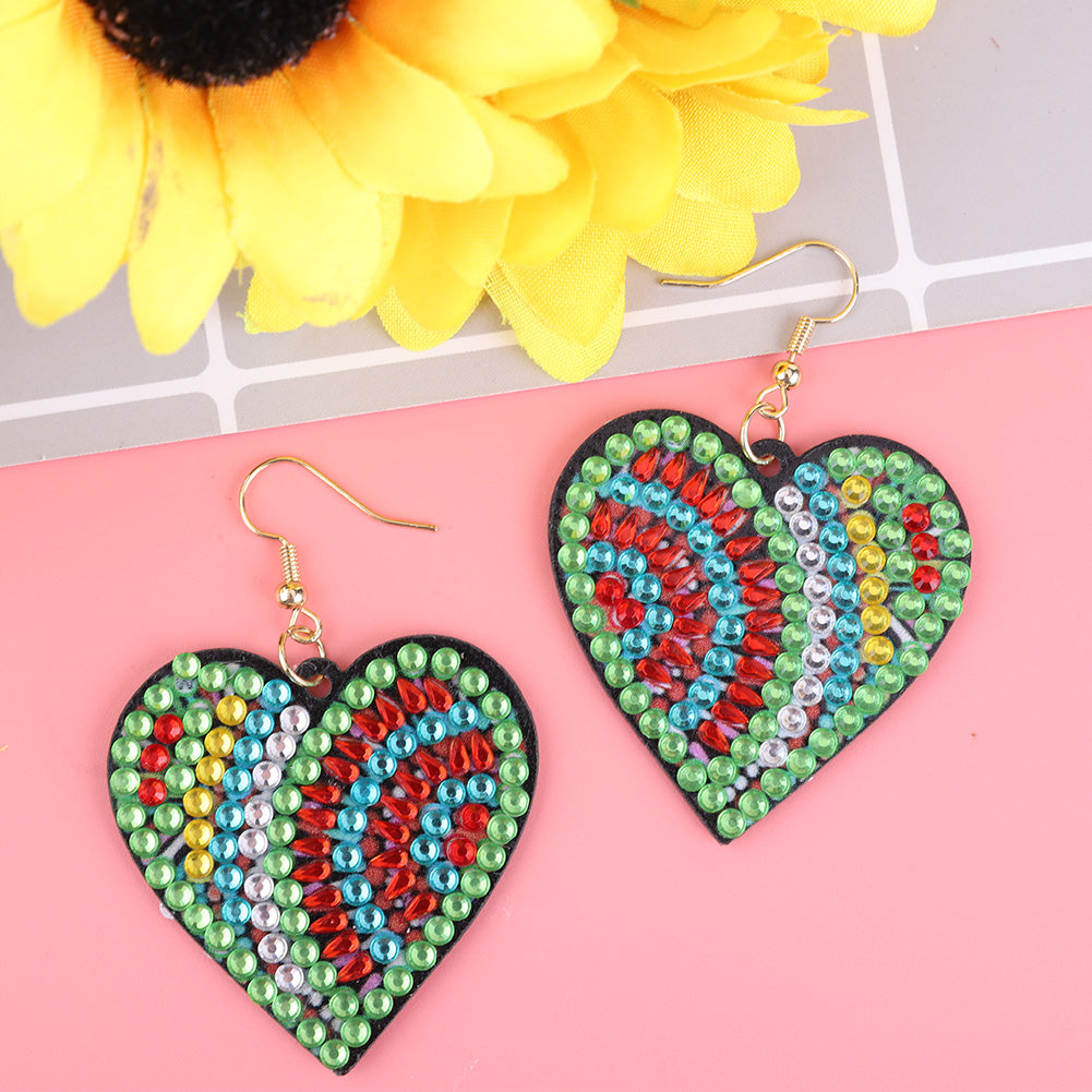 5D DIY Diamond Painting Earrings Kit Double-sided Drill Drop Earrings Gifts