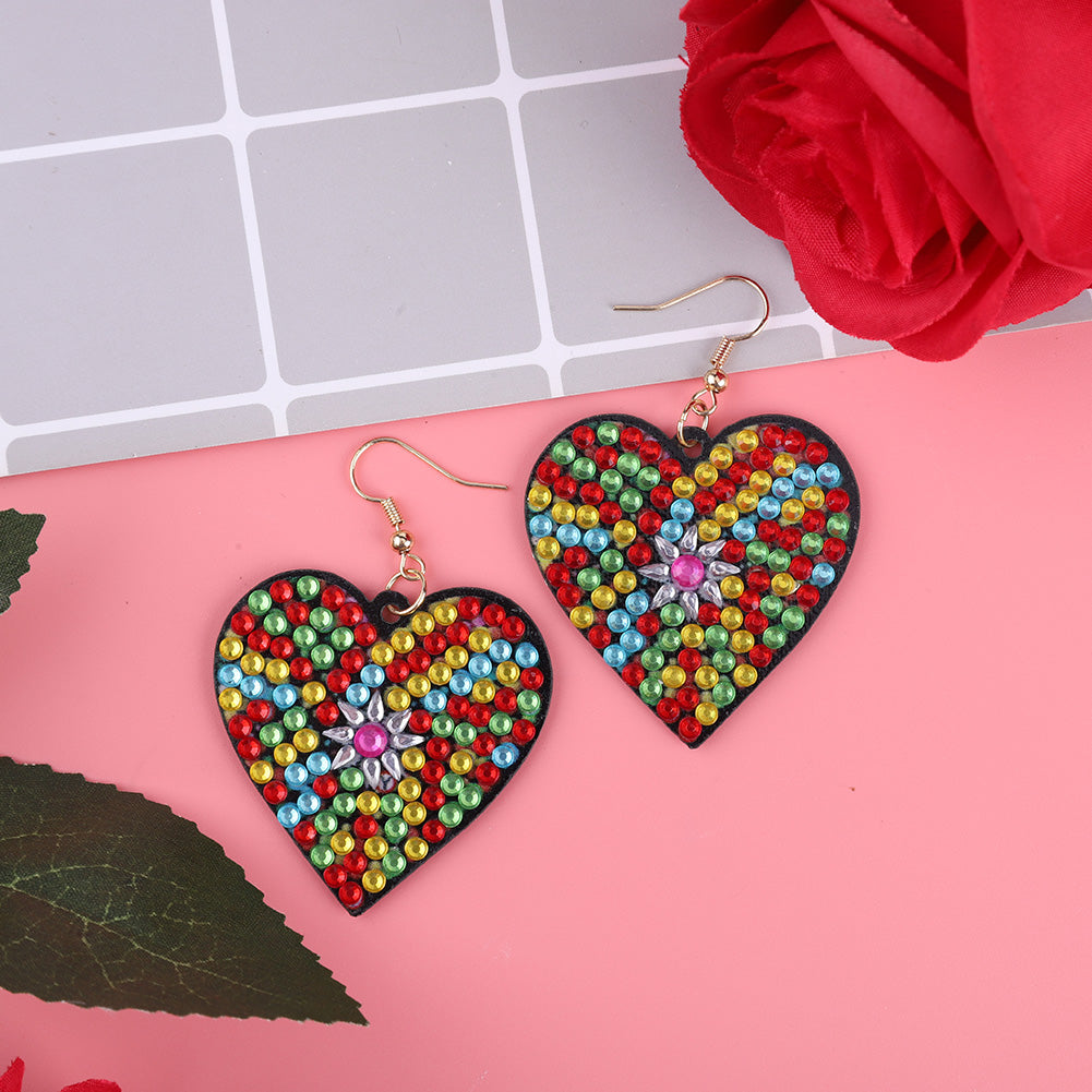 5D DIY Diamond Painting Earrings Kit Double-sided Drill Drop Earrings Gifts