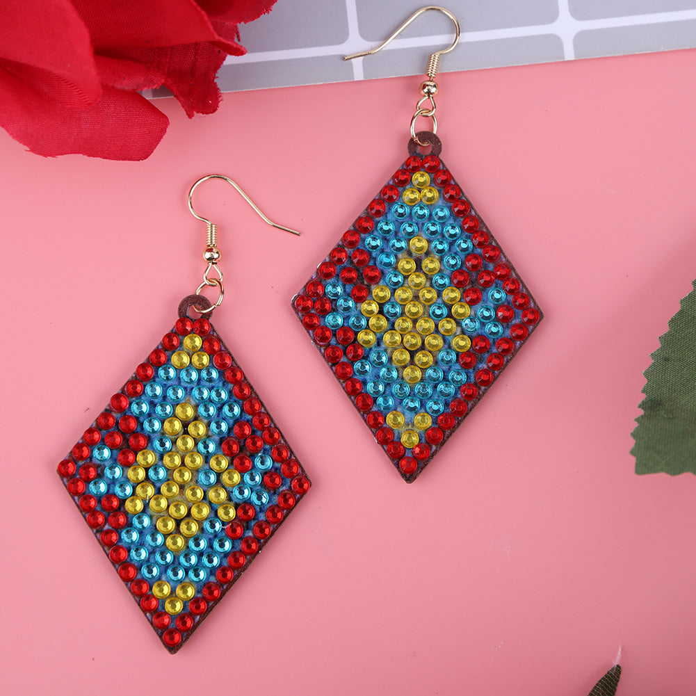 5D DIY Diamond Painting Earrings Kit Double-sided Drill Drop Earrings Gifts