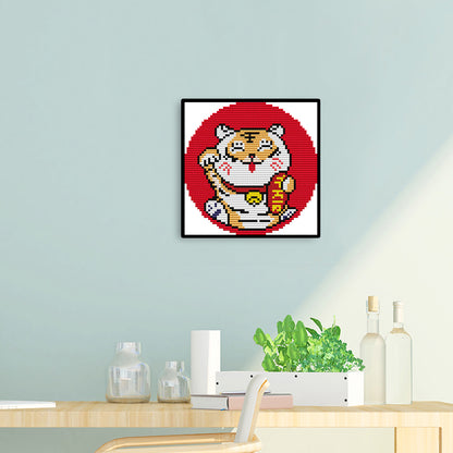 Lucky Tiger - 11CT Stamped Cross Stitch 21*21CM
