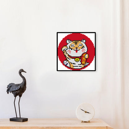 Lucky Tiger - 11CT Stamped Cross Stitch 21*21CM