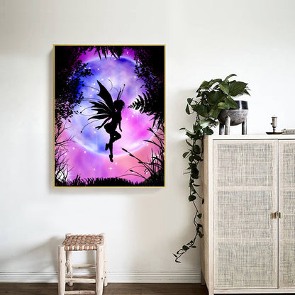 Silhouette Fairy - Full Round Drill Diamond Painting 40*50CM