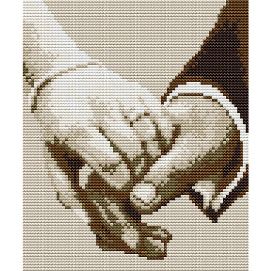 Hand In Hand - 14CT Stamped Cross Stitch 19*22CM