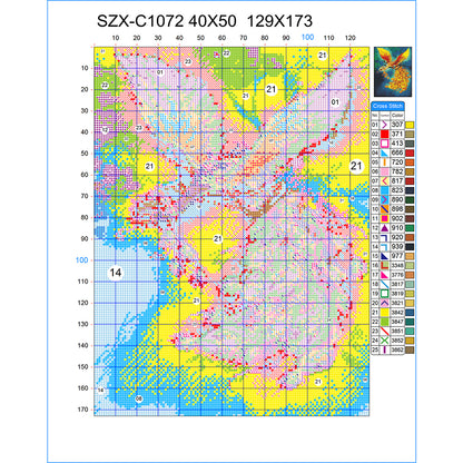 Phoenix - 11CT Stamped Cross Stitch 40*50CM
