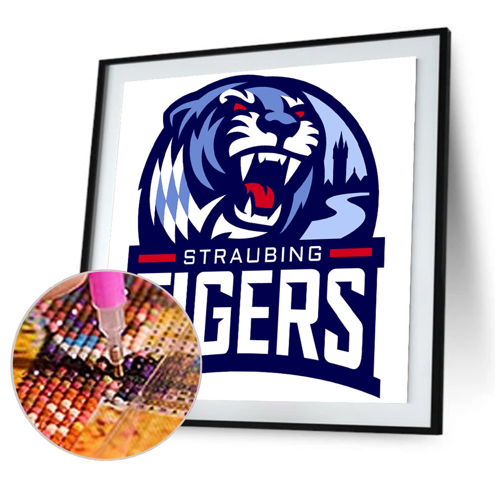 Straubing Tigers Logo - Full Round Drill Diamond Painting 40*40CM