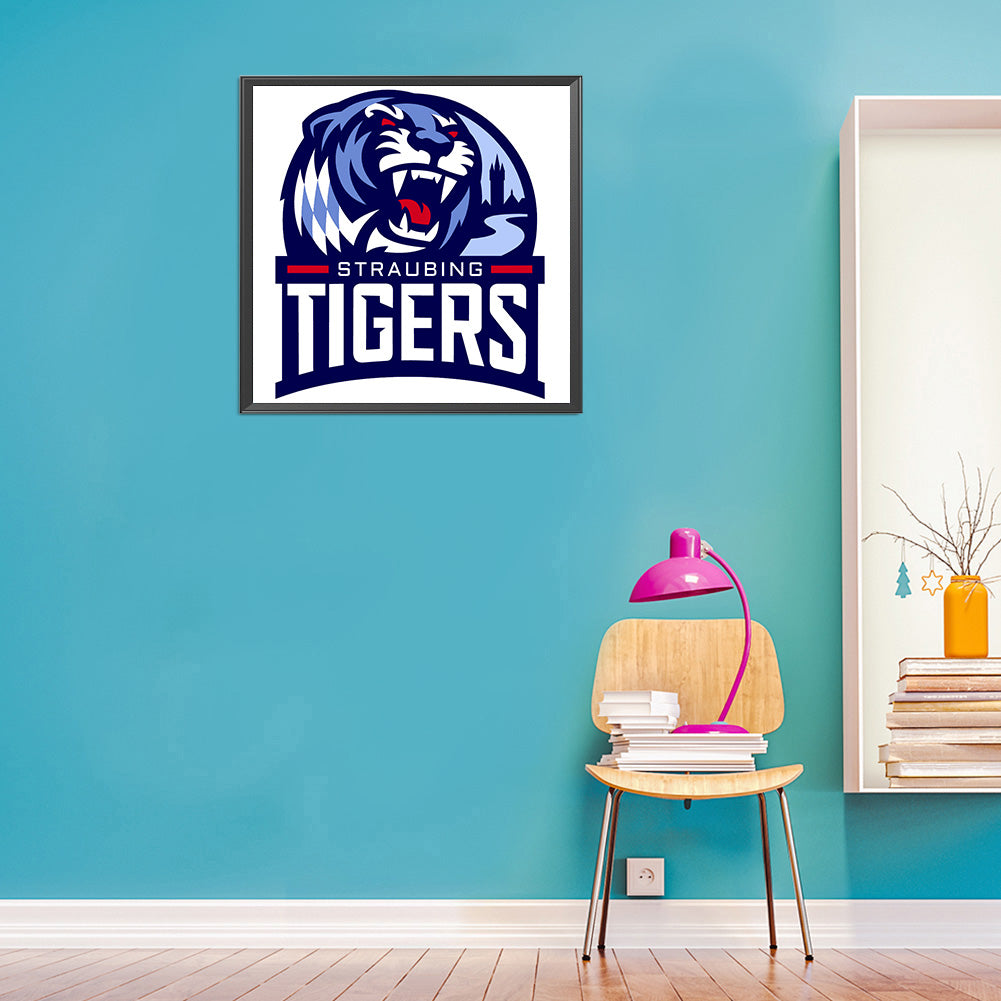 Straubing Tigers Logo - Full Round Drill Diamond Painting 40*40CM