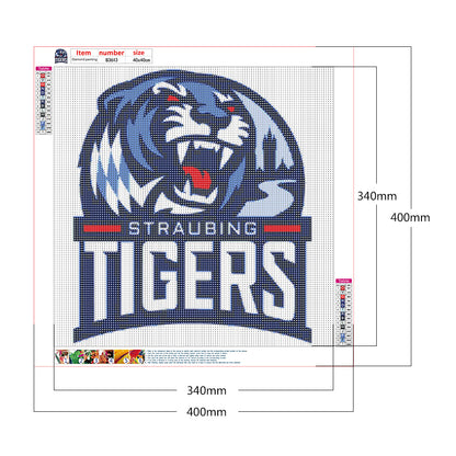 Straubing Tigers Logo - Full Round Drill Diamond Painting 40*40CM