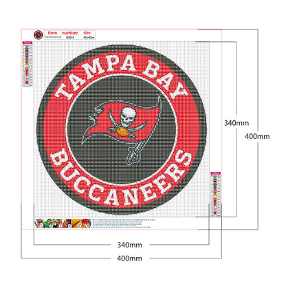Tampa Bay Buccaneers Logo - Full Round Drill Diamond Painting 40*40CM