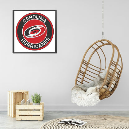 Carolina Hurricanes Emblem - Full Round Drill Diamond Painting 40*40CM