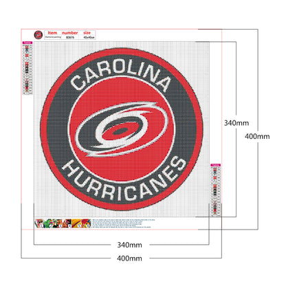 Carolina Hurricanes Emblem - Full Round Drill Diamond Painting 40*40CM