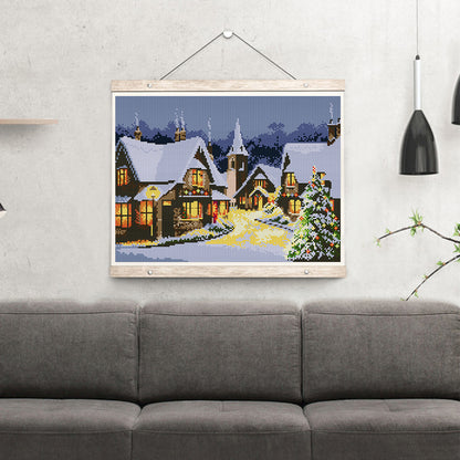 Small Town Christmas Eve - 14CT Counted Cross Stitch 38*29CM