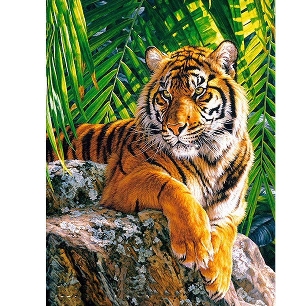 Tiger - Full Round Drill Diamond Painting 30*40CM