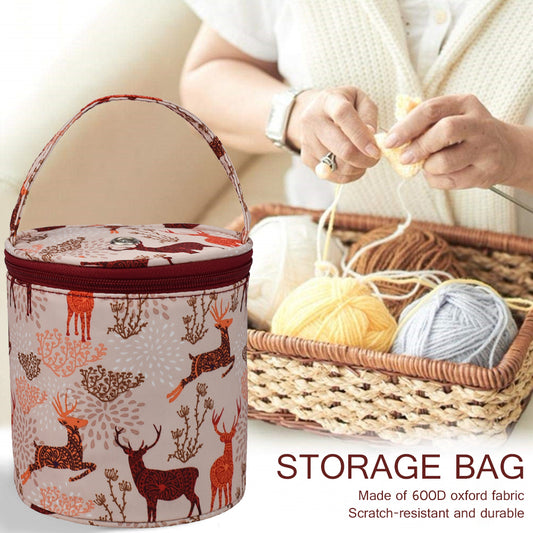 Empty Yarn Crochet Hook Storage Bag Knitting Needles Sewing Tools Tote Case