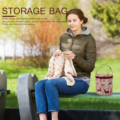 Empty Yarn Crochet Hook Storage Bag Knitting Needles Sewing Tools Tote Case