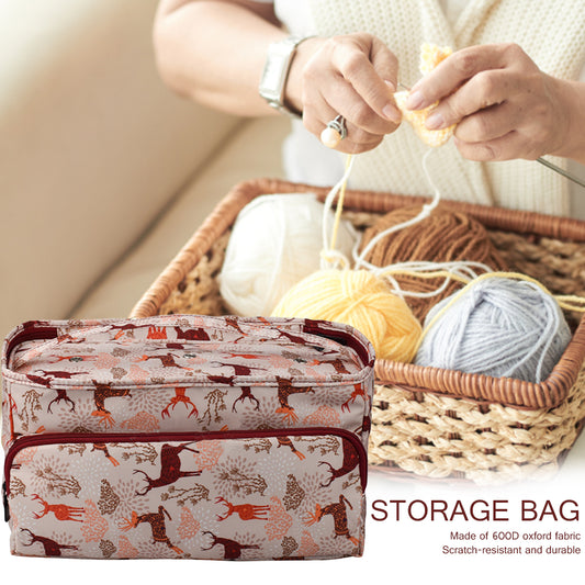 Empty Yarn Crochet Hook Storage Bag Knitting Needles Sewing Tools Tote Case