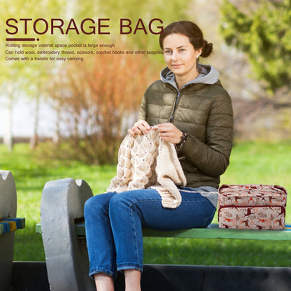 Empty Yarn Crochet Hook Storage Bag Knitting Needles Sewing Tools Tote Case