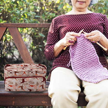 Empty Yarn Crochet Hook Storage Bag Knitting Needles Sewing Tools Tote Case