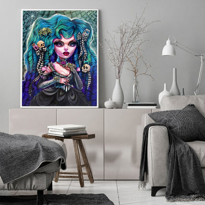 Gothic Woman - Full Round Drill Diamond Painting 40*50CM