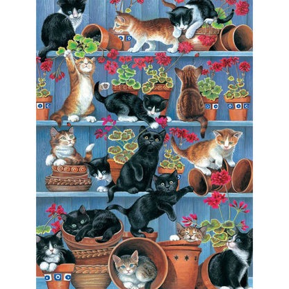 Messy Cat - 11CT Stamped Cross Stitch 50*65CM