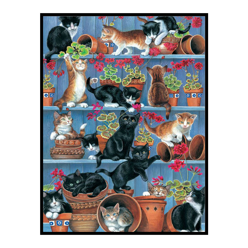 Messy Cat - 11CT Stamped Cross Stitch 50*65CM