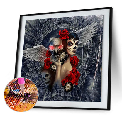 Skull Rose - Full Square Drill Diamond Painting 45*45CM