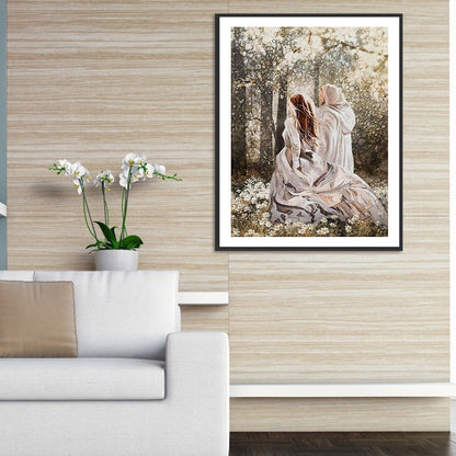 Couple - Full Round Drill Diamond Painting 30*40CM