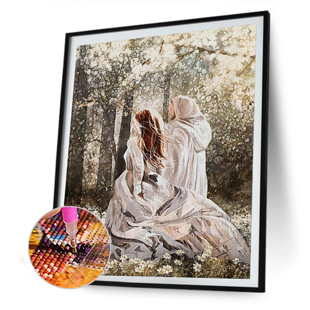 Couple - Full Round Drill Diamond Painting 30*40CM