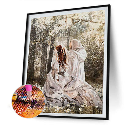 Couple - Full Round Drill Diamond Painting 30*40CM