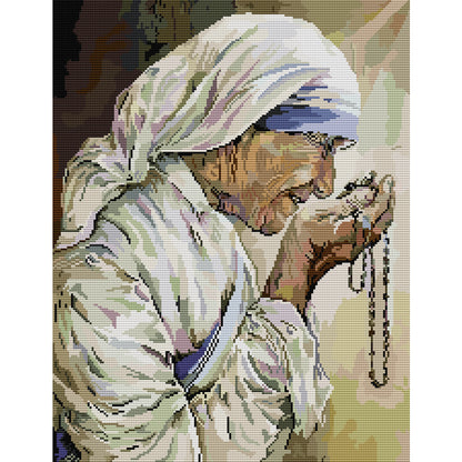 Poor Saint - Mother Teresa - 14CT Stamped Cross Stitch 40*49CM