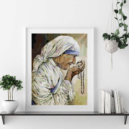 Poor Saint - Mother Teresa - 14CT Stamped Cross Stitch 40*49CM