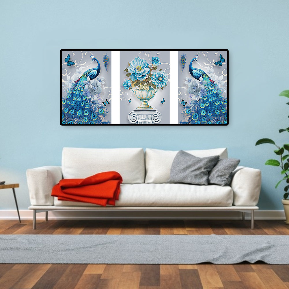 Peacock - Full Round Drill Diamond Painting 95*45CM