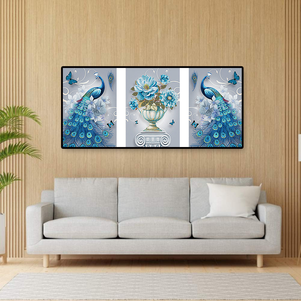 Peacock - Full Round Drill Diamond Painting 95*45CM