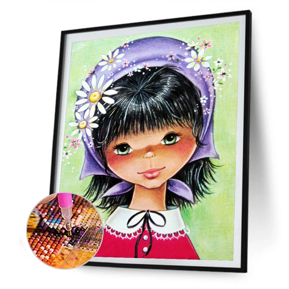 Little Girl - Full Round Drill Diamond Painting 30*40CM