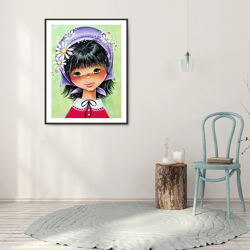 Little Girl - Full Round Drill Diamond Painting 30*40CM