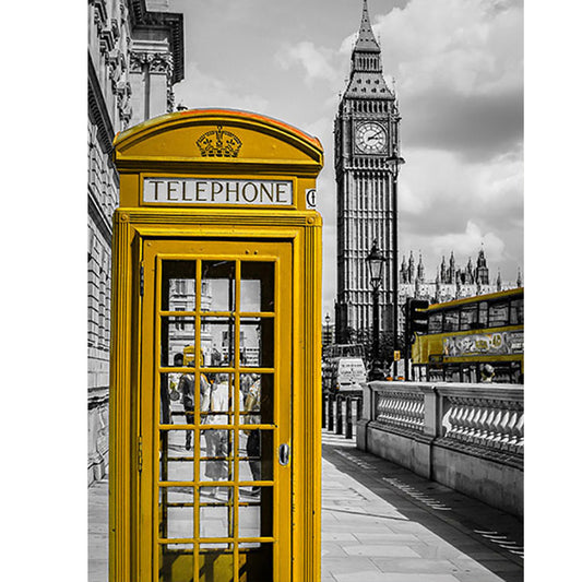 Telephone Booth - Full Round Drill Diamond Painting 40*50CM