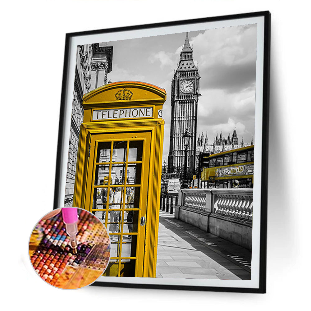 Telephone Booth - Full Round Drill Diamond Painting 40*50CM
