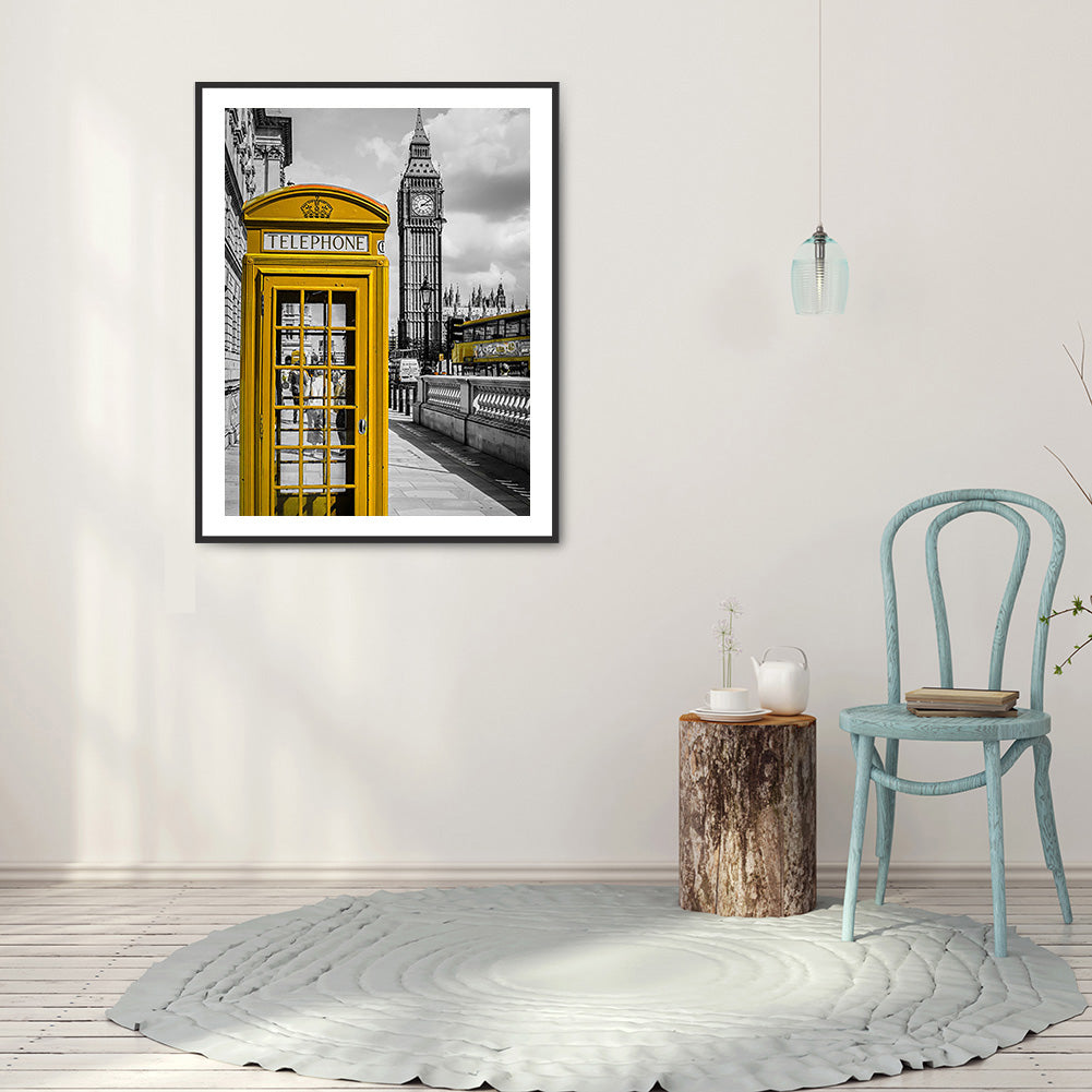 Telephone Booth - Full Round Drill Diamond Painting 40*50CM
